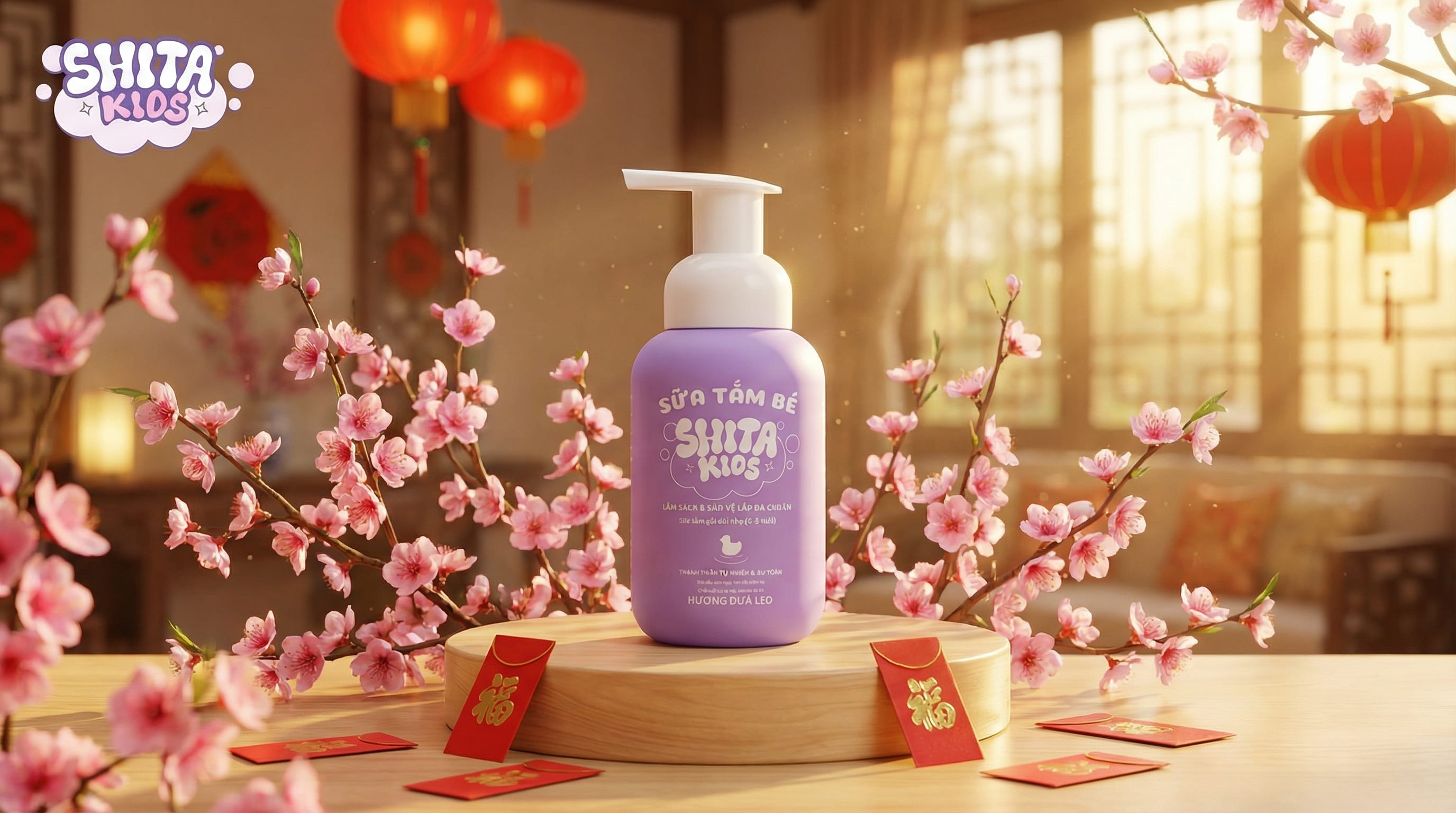 Sữa tắm ngừa hăm ShitaKids bảo vệ hàng rào da tự nhiên của bé.