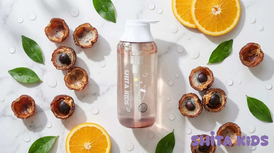 Nước rửa bình ShitaKids chiết xuất Bồ Hòn và Cam Ngọt thiên nhiên