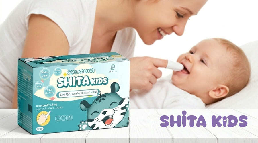 Hộp gạc rơ lưỡi ShitaKids 30 miếng dùng vệ sinh lưỡi, nướu và răng cho bé hằng ngày